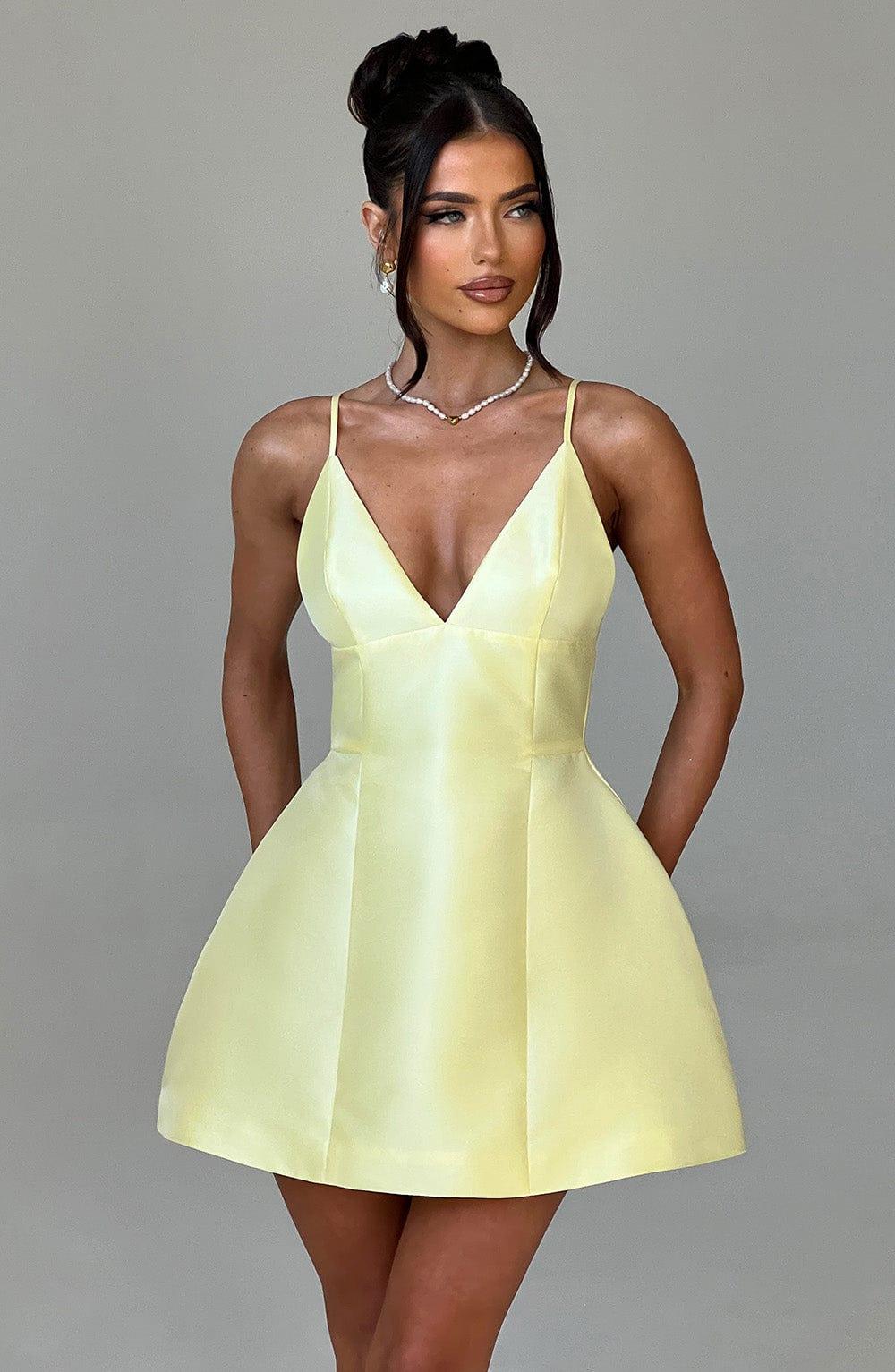 Nicole Mini Dress - Lemon