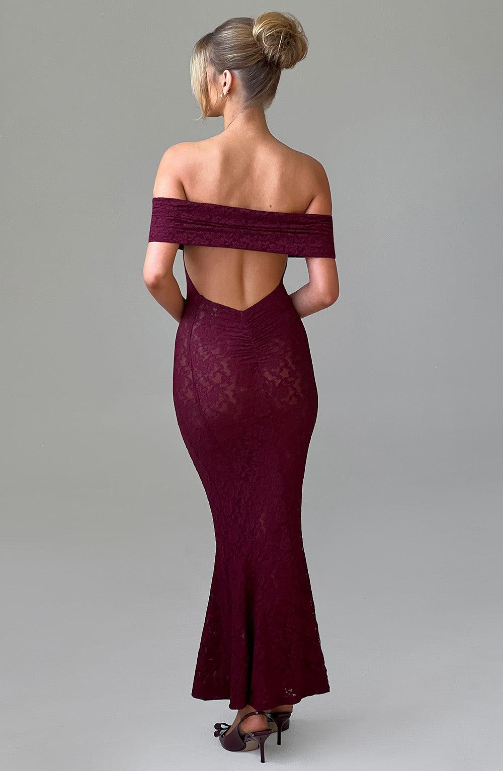 Stephanie Maxi Dress - Burgundy