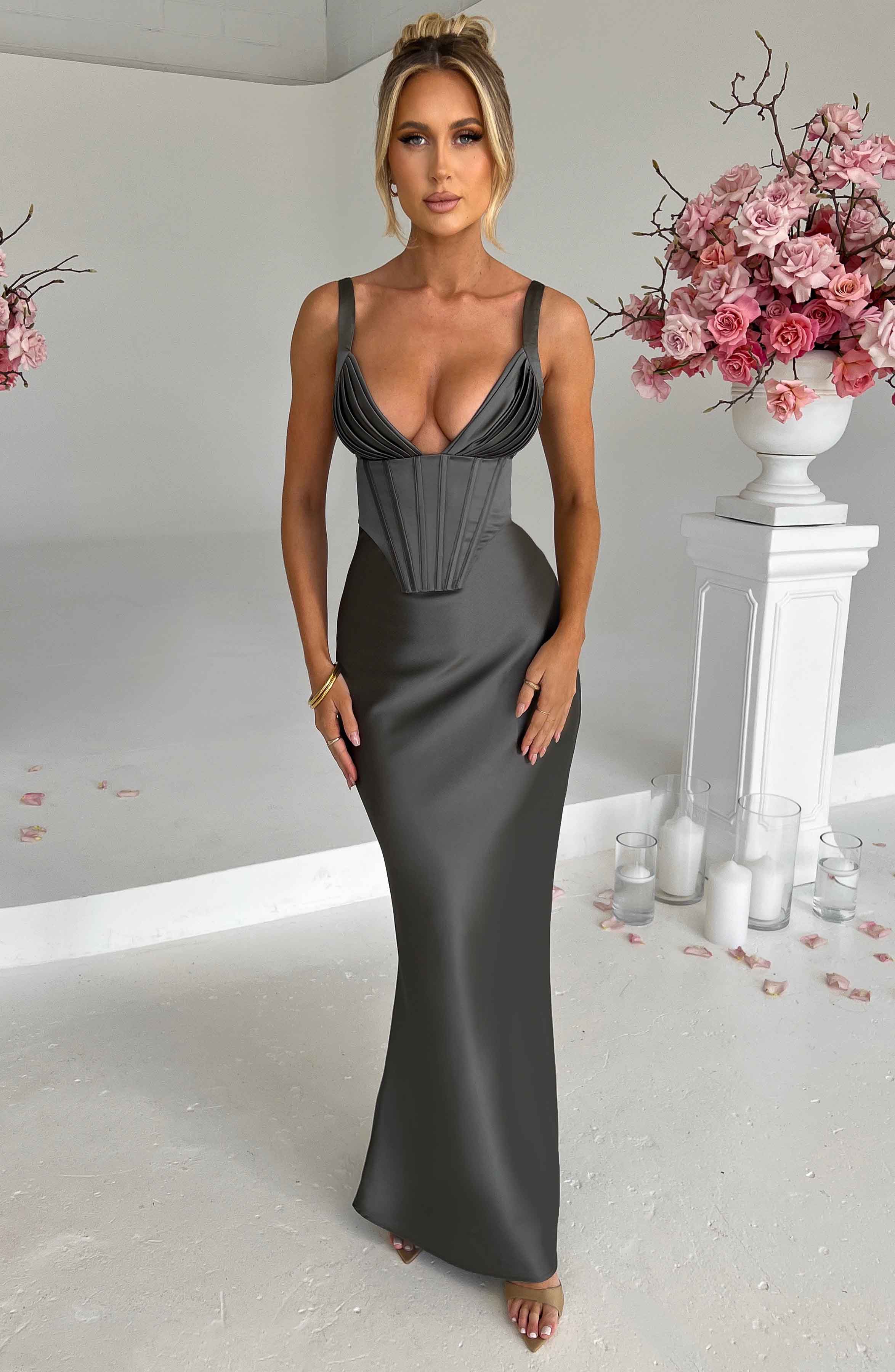 Shae Maxi Dress - Charcoal